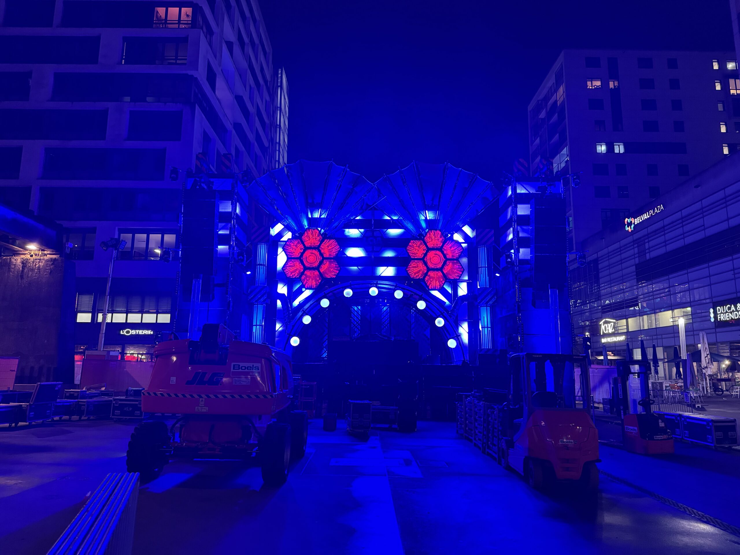 Technische productie podium